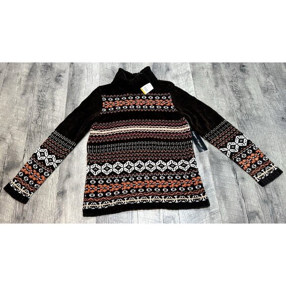 Designers Original Sweater‎ Womens Small Turtleneck Colorful Crochet Soft NEW - Picture 1 of 12